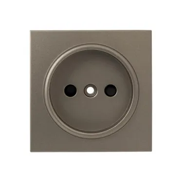 Валенсия лицевая панель розетки 1-местной б/з 10 А кашемир с защ. штор.