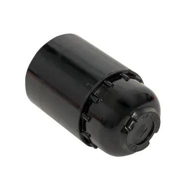 Патрон карболитовый подвесной Е27 черн. индивидуальный пакет