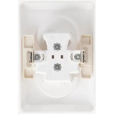 ЭТЮД Розетка двойная скрытая без заземления без шторок белая