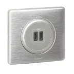 Celiane Панель лицевая розетки USB титан