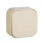 Quteo Кнопка 1 клавиша наружная бежевая 6А