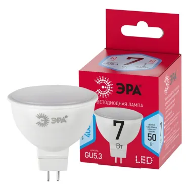 Лампа светодиодная RED LINE LED MR16-7W-840-GU5.3 R GU5.3 7 Вт софит нейтральный