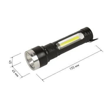Фонарь светодиодный UA-501 универсальный, аккумуляторный, COB+LED, 5 Вт, резина