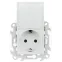 Розетка 2К+З IP44 Push@Go, белый