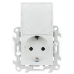Розетка 2К+З IP44 Push@Go, белый