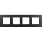 Рамка для розеток и выключателей Elegance 14-5014-05 Classic, на 4 поста, антрацит