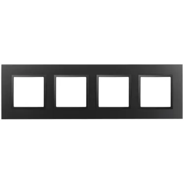 Рамка для розеток и выключателей Elegance 14-5014-05 Classic, на 4 поста, антрацит