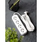 Удлинитель 'Эксперт' 4 гнезда 5 метров 10А/2.2кВт без заземления ПВС 2х0.75 PROxima