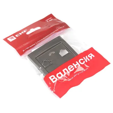 Валенсия лицевая панель розетки Phone 1-местная графит