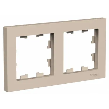 ATLASDESIGN рамка двухпостовая, универсальная, ПЕСОЧНЫЙ