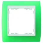 Рамка на 2 поста, S82, зеленый полупрозрачный - белый
