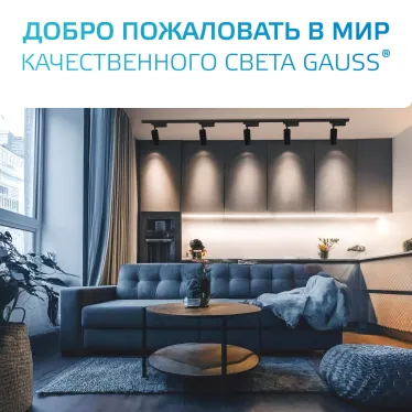 Шинопровод накладной AC 220В Черный IP20 2000х34мм с адаптером питания и заглушкой Track Gauss