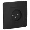 BLANCA скрытой установки розетка без заземления со шторками, 16А, 250В, антрацит
