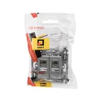 Avanti Компьютерная розетка RJ-45 в стену, кат.6 двойна экранированная Закаленная сталь