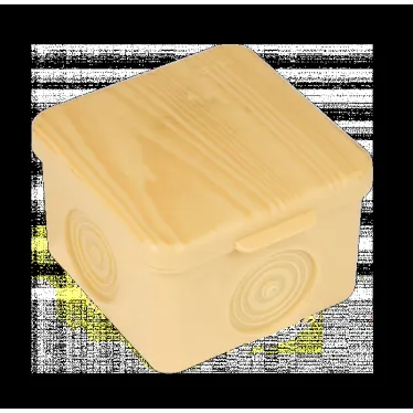 Коробка распаячная КМР-030-037 пылевлагозащищенная без мембранных вводов (73х73х49) светлое дерево PROxima