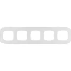 Valena ALLURE Рамка 5 постов белая универсальная