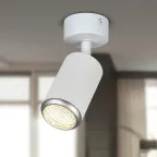 Светильник настенно-потолочный спот IP20 белый/серебро OL55 WH/SL MR16 GU10 ЭРА