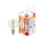 Лампа светодиодная LED 5Вт E14 CLB60D тепло-бел, Filament диммируемая,прозр.шар OSRAM