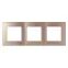 Рамка для розеток и выключателей Серия 12 12-5103-04 на 3 поста, Сатин, шампань