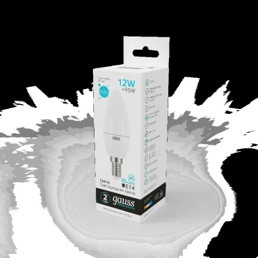 Лампа светодиодная LED 12 Вт 920 лм 4100К свеча нейтральный E14 AC 220В Elementary Gauss