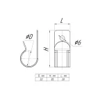 3ажим под трубу 32мм