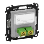 Valena LIFE Алюминий Розетка оптическая для подкл. оптоволок кабелей SC/APC (с лицевой панелью) | 753330 | Legrand