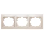 Рамка на 3 поста гор., СУ, Plano, сл.кость, 1-503-02
