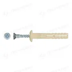 Дюбель-гвоздь 6х40 цилиндрический бортик, нейлон (150шт)