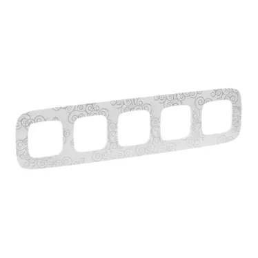 Valena ALLURE Рамка 5 постов Нарцисс хром универсальная