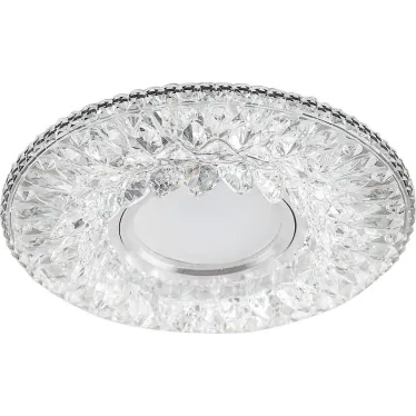 Светильник ИВО-50w G5.3 со светодиодной подсветкой 4000К прозрачный хром