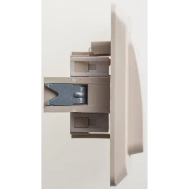 ЭТЮД Переключатель одноклавишный скрытый с индикацией бежевый