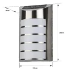 Фасадная подсветка Сталь, на солнечной батарее, 5LED, 17lm ERAFS024-40