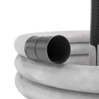 Труба гибкая двустенная дренажная D-125мм с геофильтром класс SN6 перфорация 360 градусов