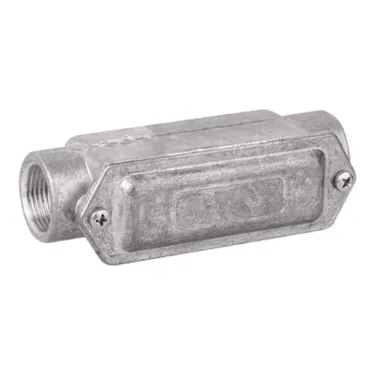 Коробка протяжная алюминиевая 2 ввода 180 градусов М32х1.5 IP55 146х45х57мм