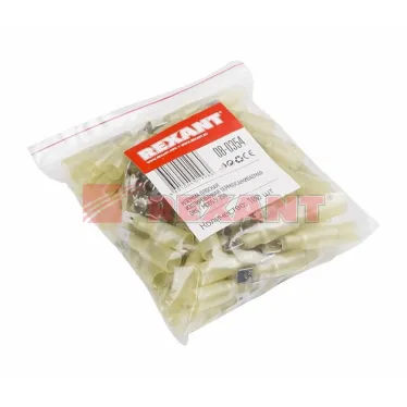 Клемма плоская изолир термоусаживаемая РПи-п-т 6.0-(6.3) РпИп-т 6-7-0,8 штекер 6.35 мм 4-6, REXANT