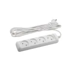 Удлинитель электрический UX(6)-4-3m без заземления 4 розетки 3м ПВС 2X0,75 мм2 6А белый