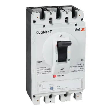 Выключатель автоматический с блоком защиты от токов утечки OptiMat T630S-RCA TM 630A 4P