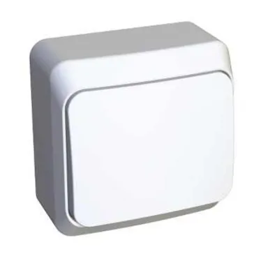 ЭТЮД Выключатель одноклавишный наружный белый сх.1