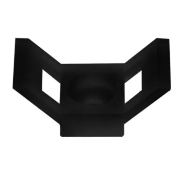 Площадка для крепления стяжки (ПС-2) 29x15 мм, черная, 100 шт,