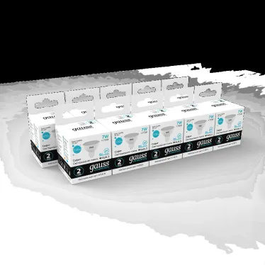 Лампа светодиодная LED 7 Вт 550 лм 4100К софит MR16 нейтральный GU5.3 AC 220В Elementary Gauss