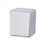 AtlasDesign Profi54 переключатель одноклавишный IP54 10 АХ, БЕЛЫЙ, Россия