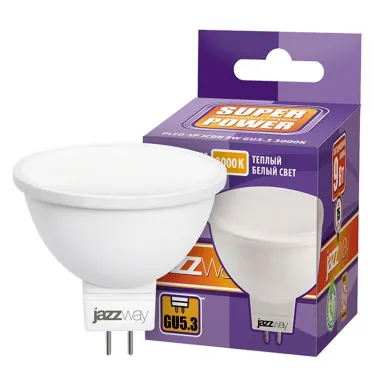 Лампа светодиодная LED 9Вт MR16 GU5.3 теплый