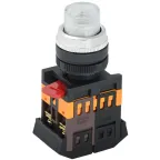 Кнопка ABLFP-22 прозрачная неон 1з+1р