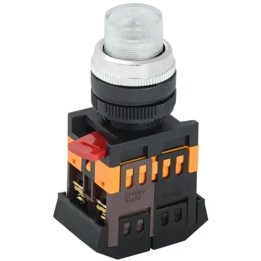 Кнопка ABLFP-22 прозрачная неон 1з+1р