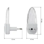 Ночник - светильник светодиодный в розетку с датчиком освещенности белый NN-619-LS-W ЭРА