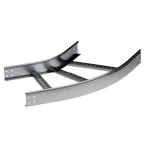 Угол горизонтальный 45 градусов 100x300 R-600 в комплекте с крепежными элементами и соединительными пластинами, необходимыми для монтажа