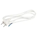 Шнур для бра 1,8м ШВВП 2x0,75мм2 белый UX-ШВВП-2x0,75-1,8m-W ЭРА