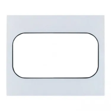 Стокгольм Рамка для розетки 2-местная белая с линией цвета черный