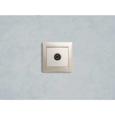 VALENA Розетка телевизионная TV звезда в рамку белая 1.5дБ