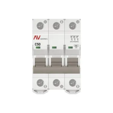 Выключатель автоматический AV-6 DC 3P 50A (C) 6kA AVERES